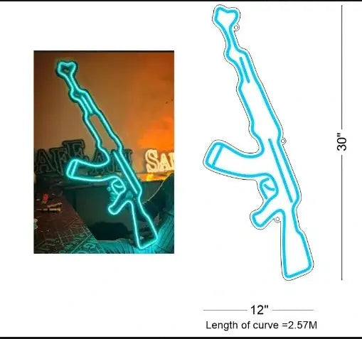 AK-47 Neon Sign | Illuminate Your Space with Bulletproof Style