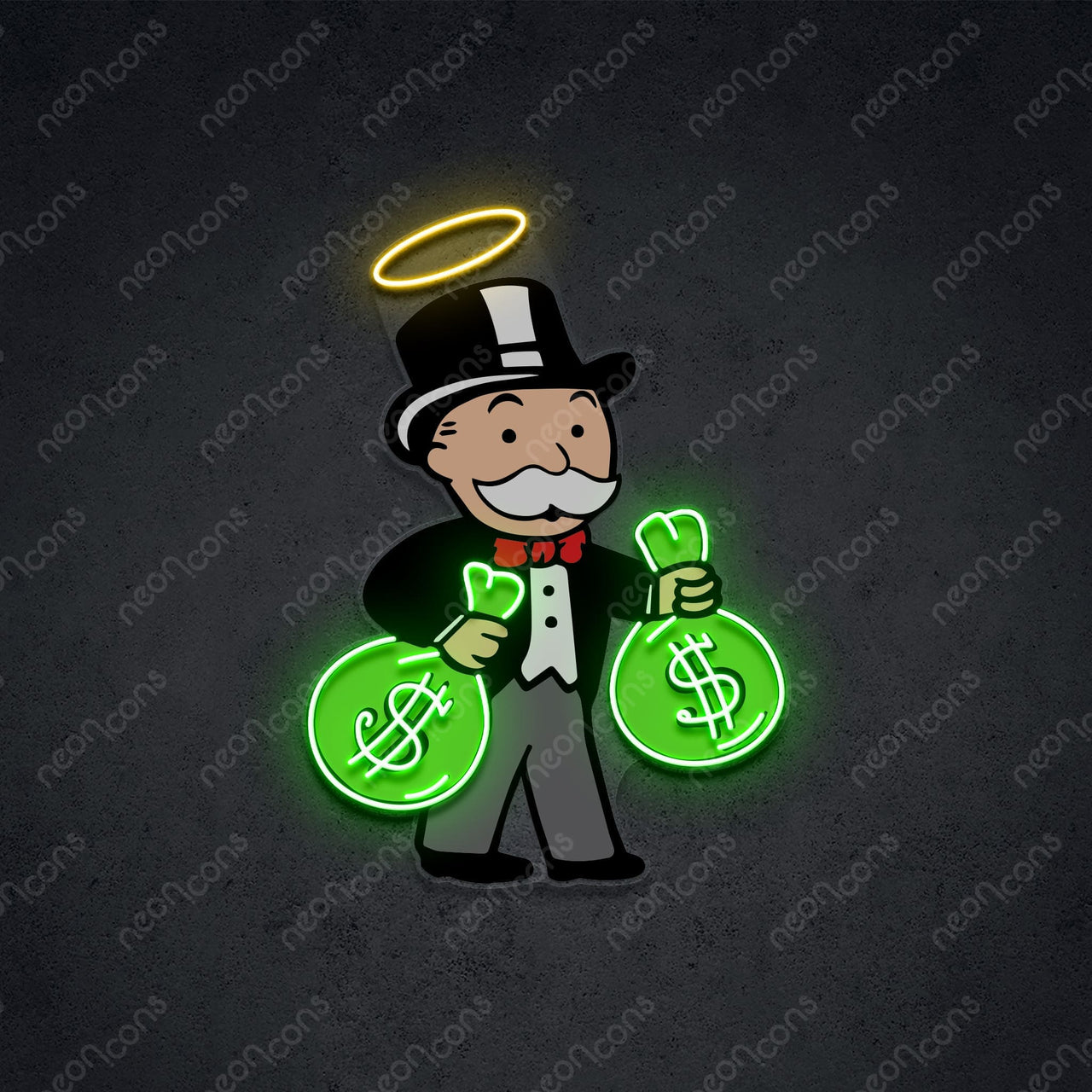 "Advance to Go, Collect $200" LED Neon x Print