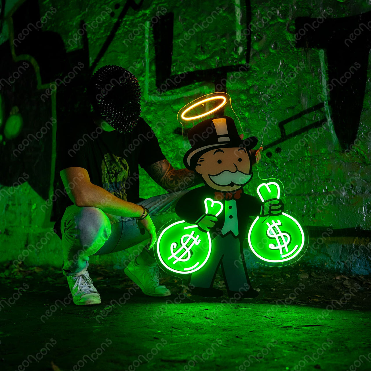 "Advance to Go, Collect $200" LED Neon x Print